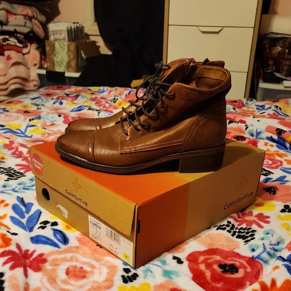 Comfortiva Lace Up Ankle Boots - Picture 1 of 4